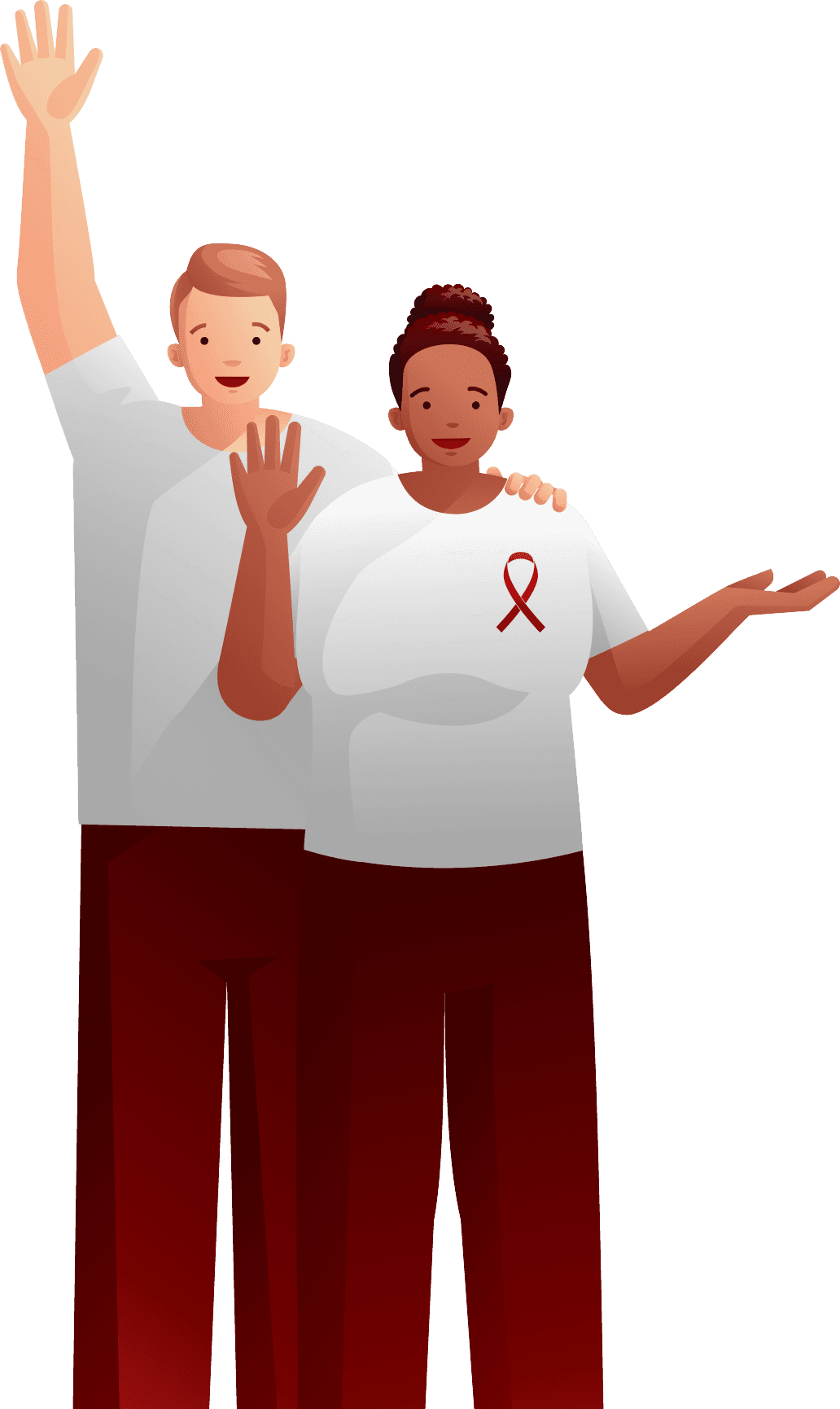 People with HIV awareness ribbon